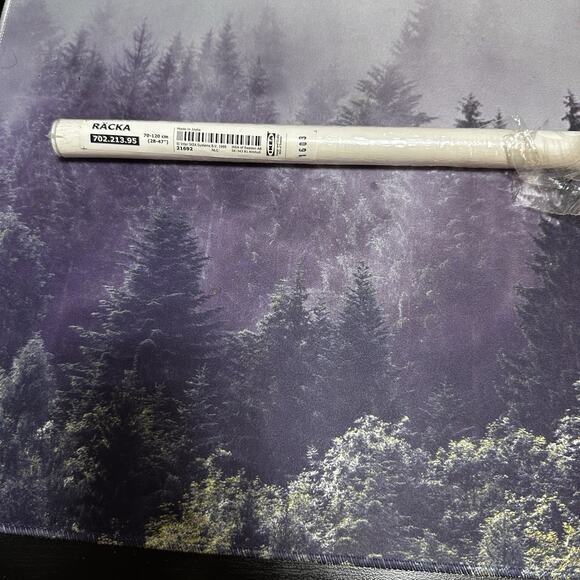 IKEA RACKA White Adjustable‎ Curtain Rod 28-47in 70-120cm NEW 702.213.95 - Picture 1 of 5